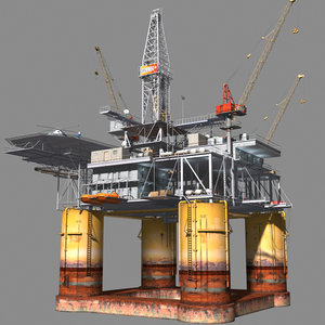oil rig format 3d model