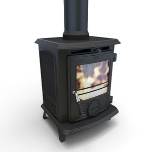 3ds max wood burning stove