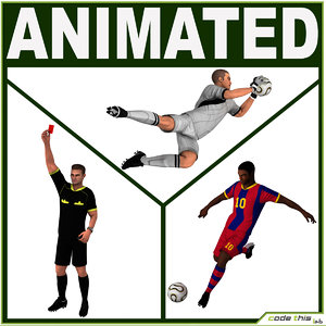 3d model of team soccer