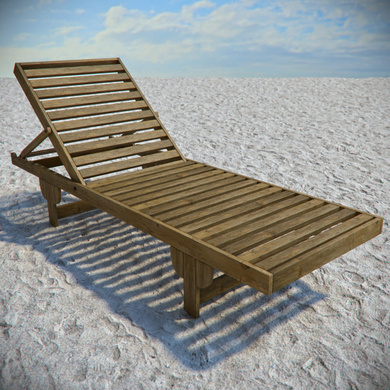 beach sunbed 3d max