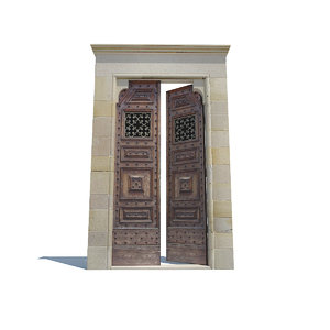 3d max moroccan doorway doors