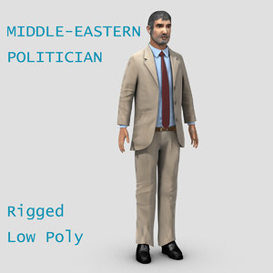 middle eastern politician 3d model