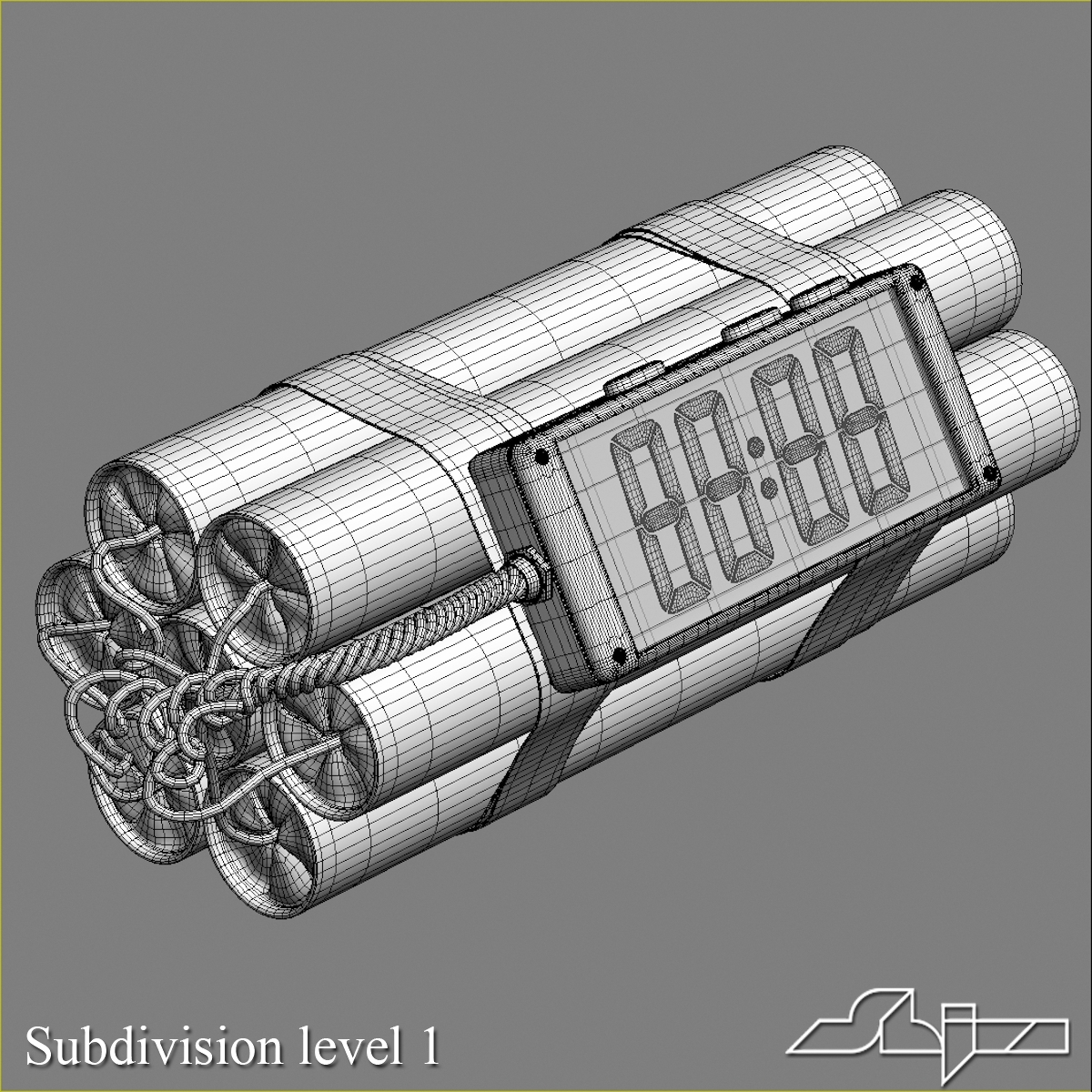 3d Model Time Bomb Digital Timer