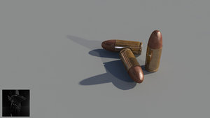 9mm bullets 3d model