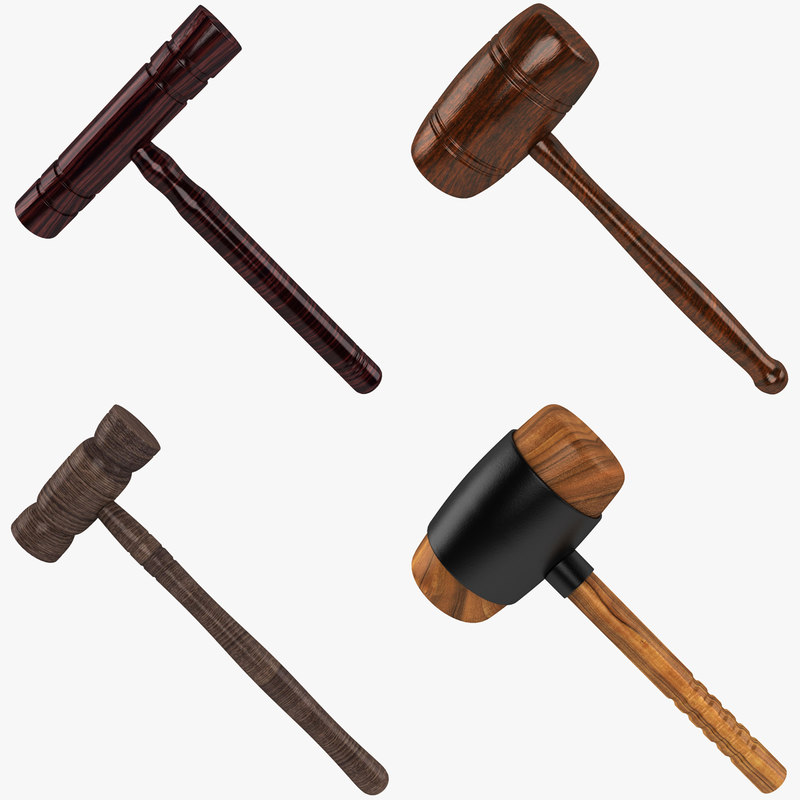 3d wooden mallet model