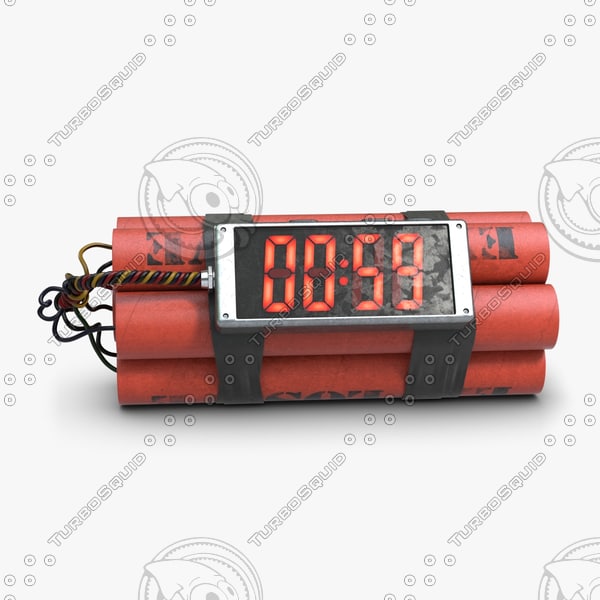 3d Model Time Bomb Digital Timer