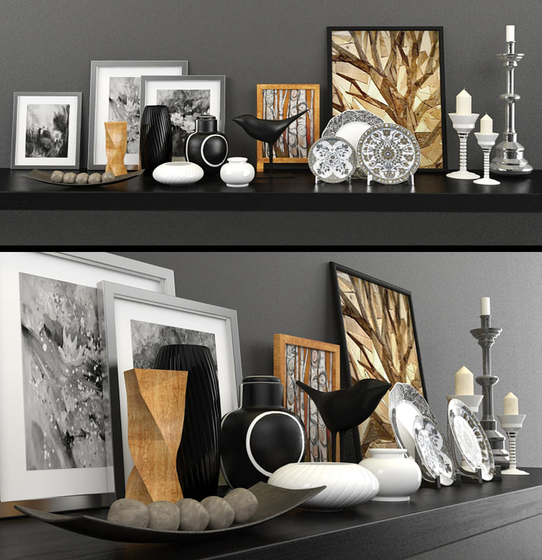 3d model decoration set