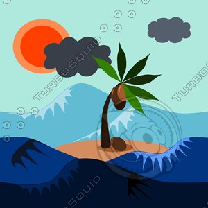 sea island tileable landscape