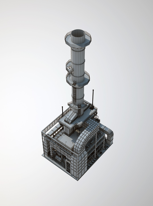 refinery 3d model