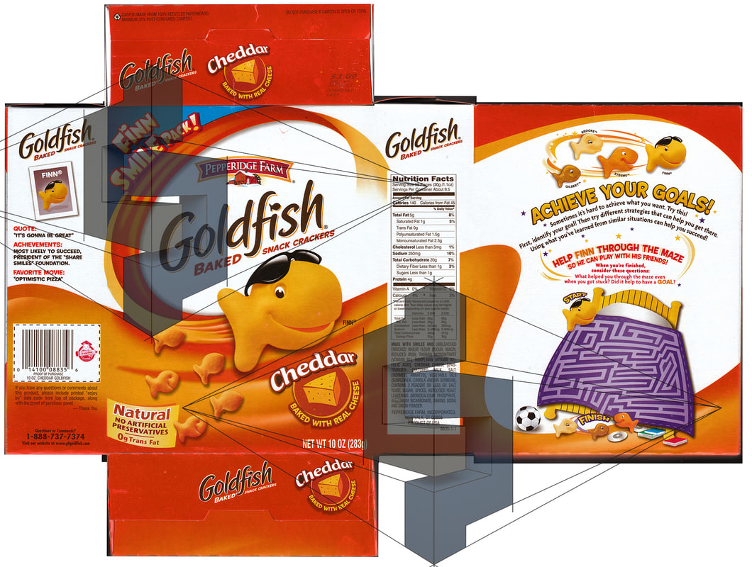 3d goldfish crackers box