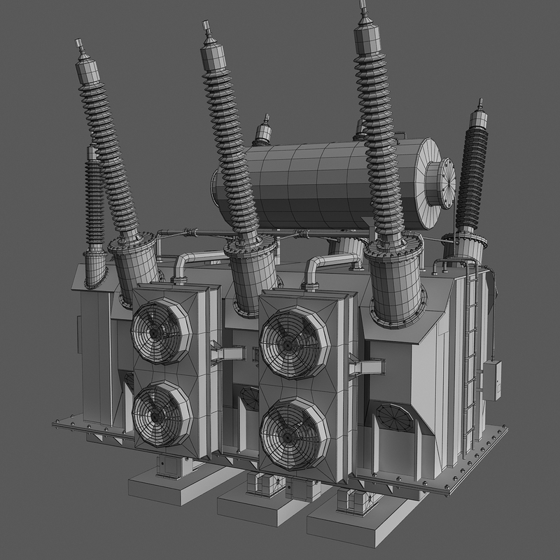 3d Power Transformer Model