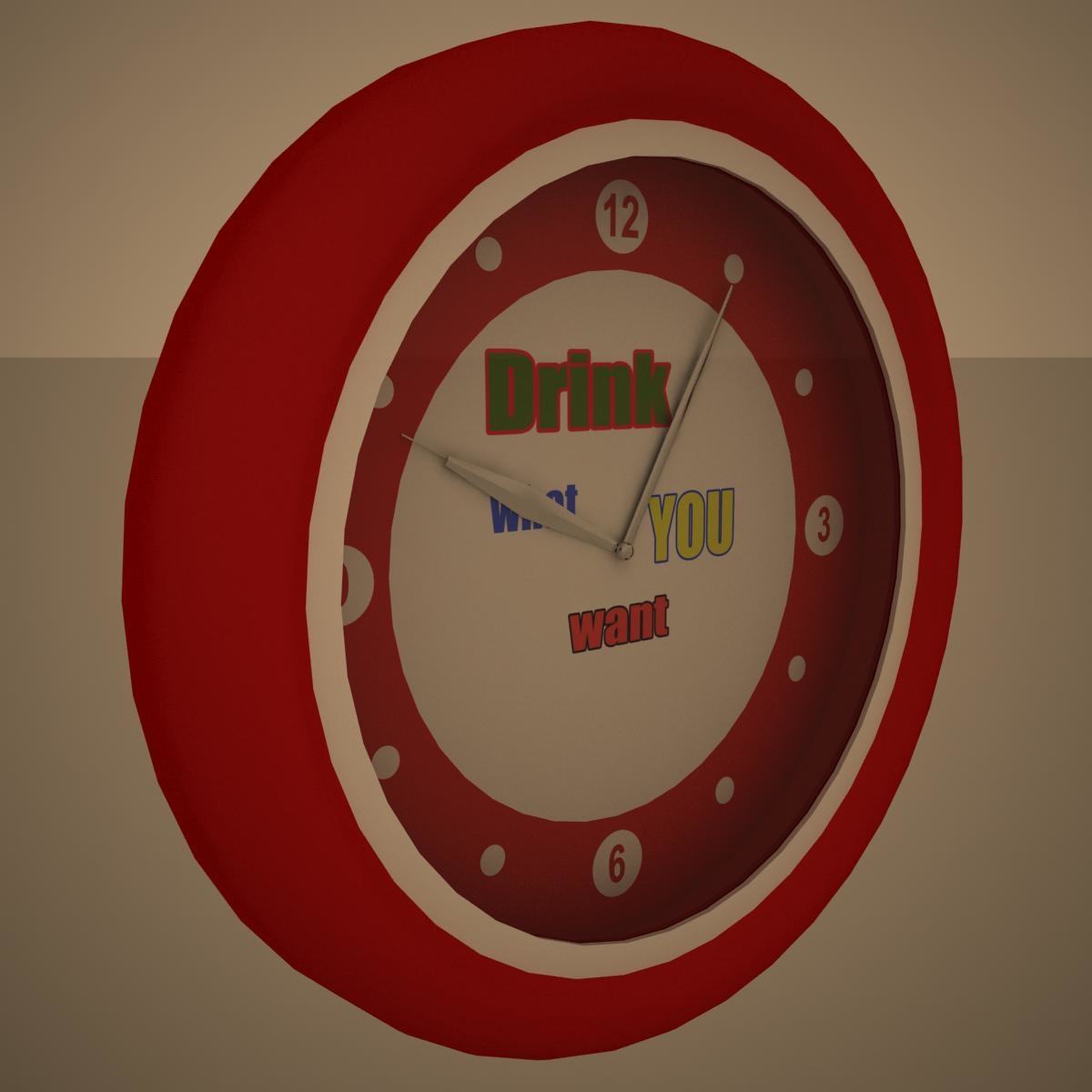 3d wall clock 1 model