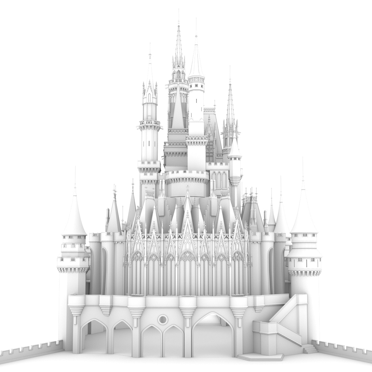 3d model cinderella castle