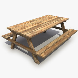 3d table wood wooden