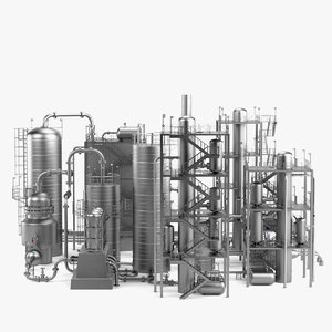 oil refinery 3d model