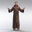 3d model medieval monk