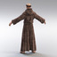 3d model medieval monk