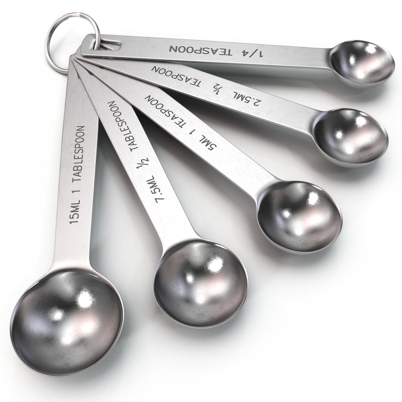 measuring spoons 3d model