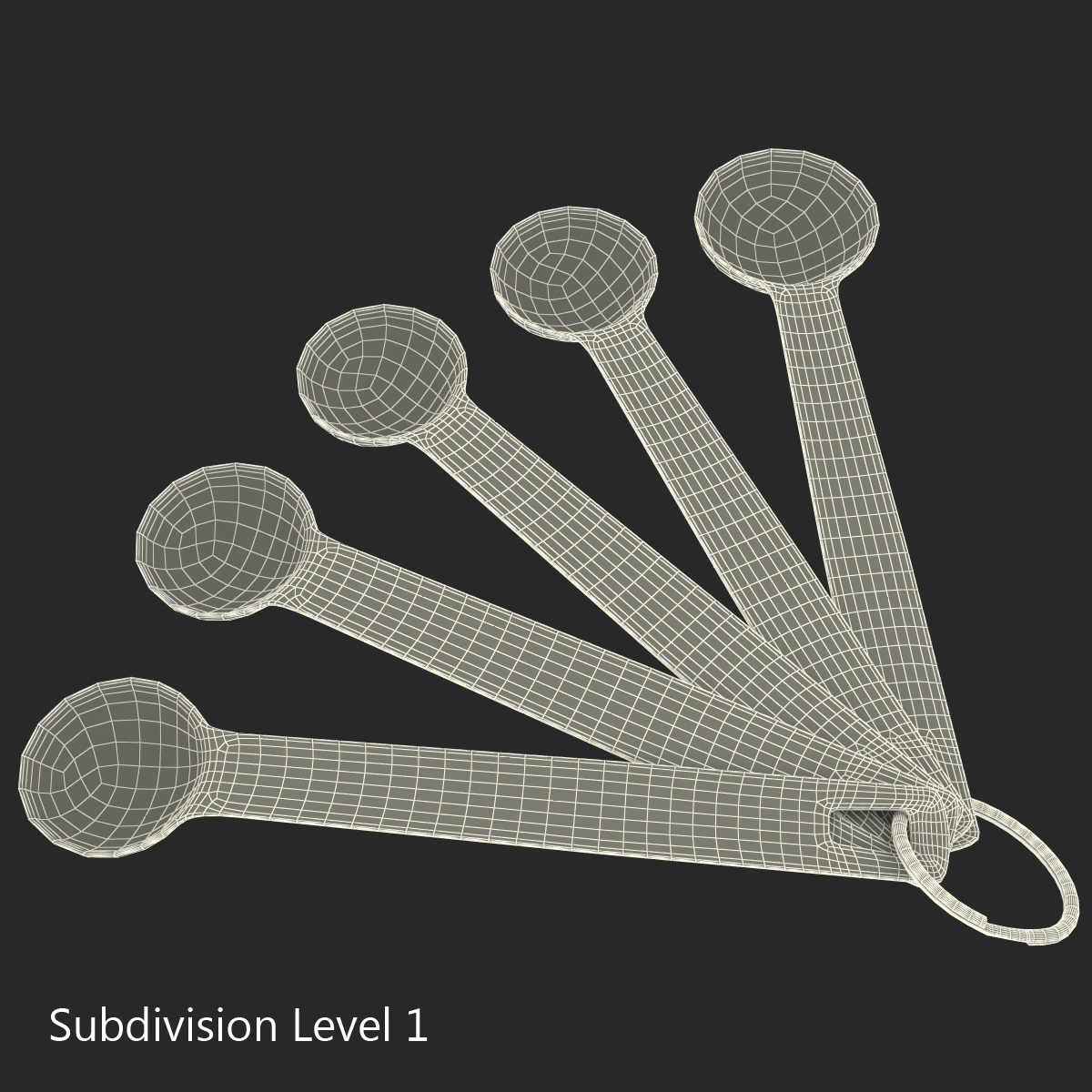 Measuring Spoons 3d Model