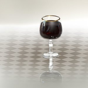 3d solidworks glass wine model