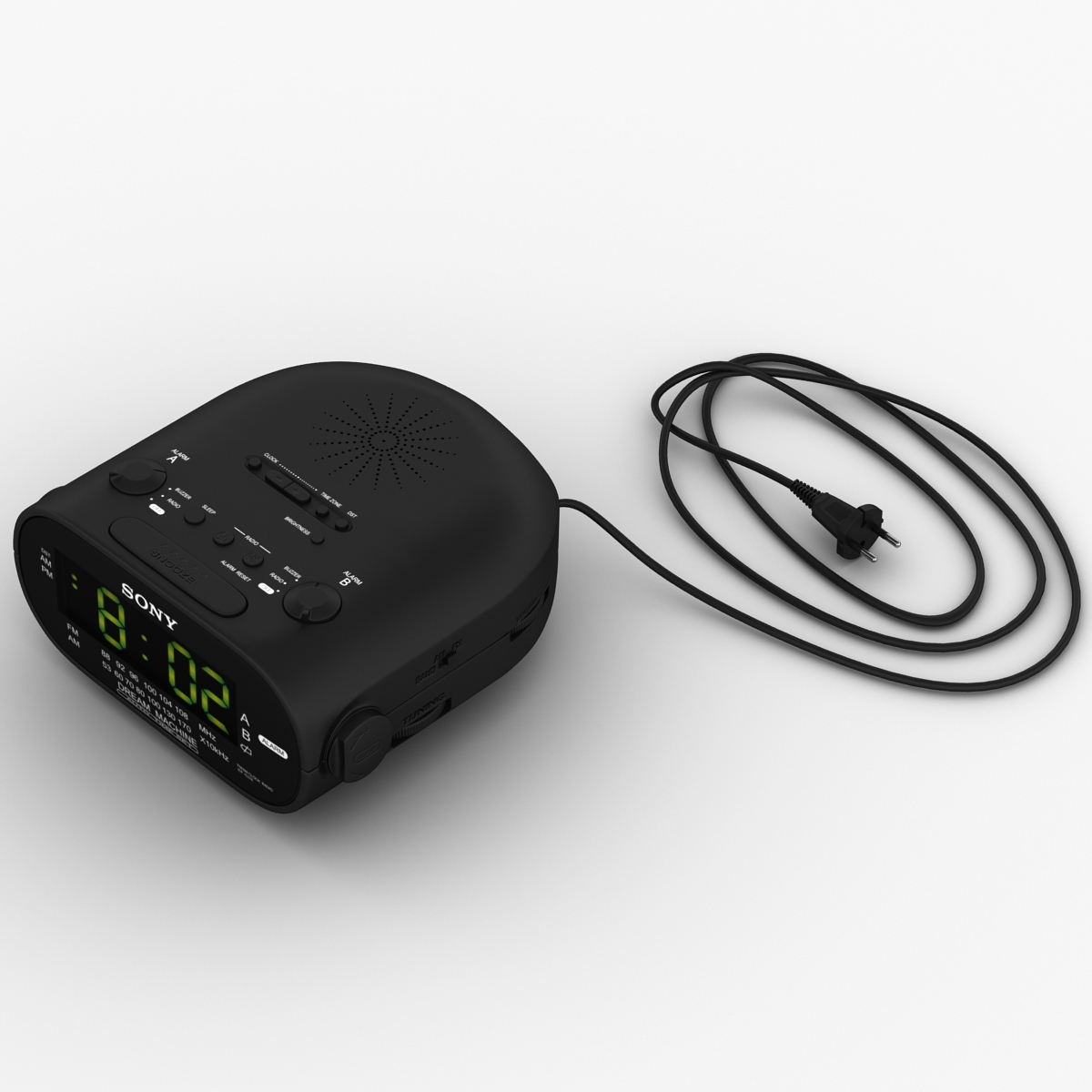 3d clock radio sony icfc318 model