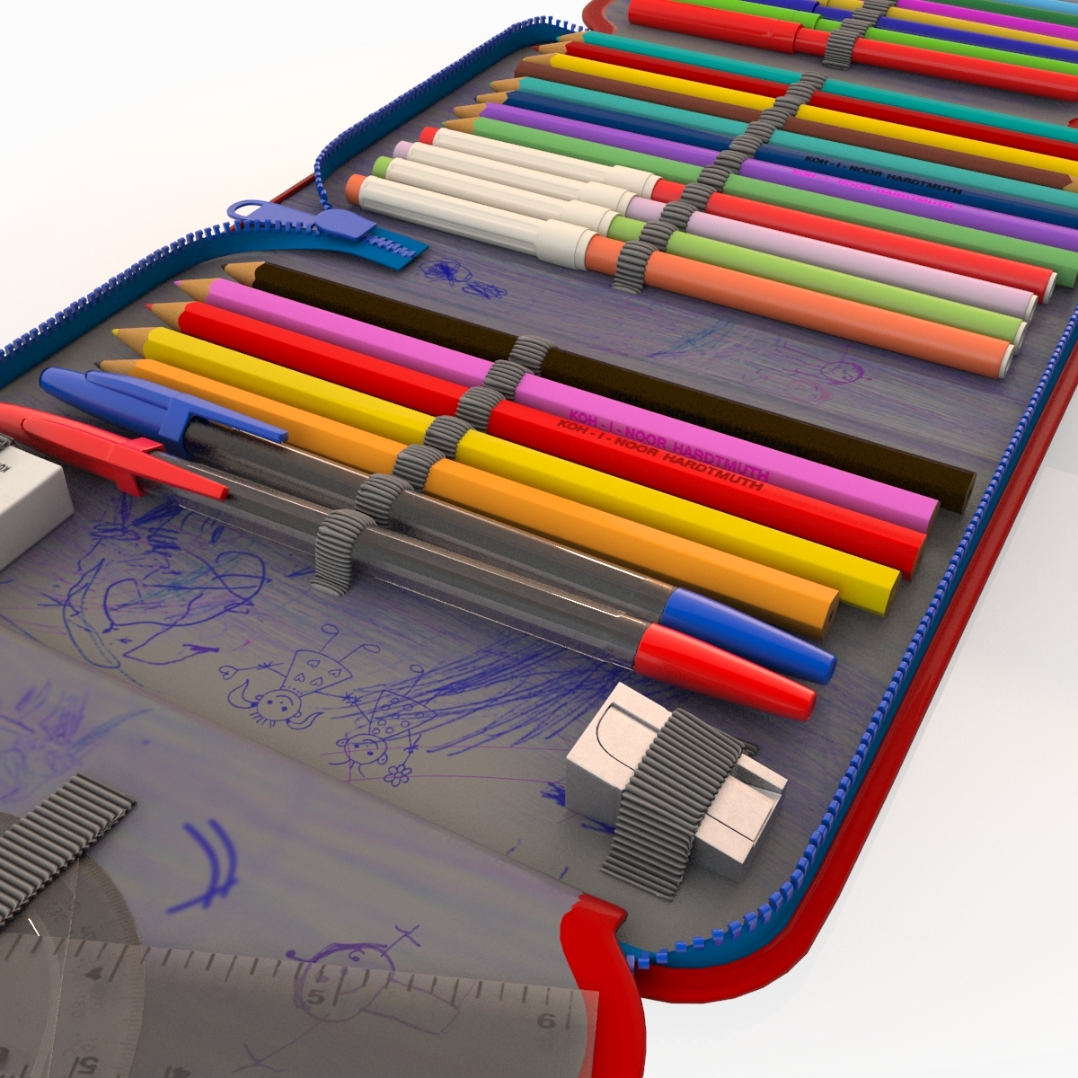 pencil case 3d model