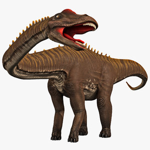 3d model diplodocus rigged