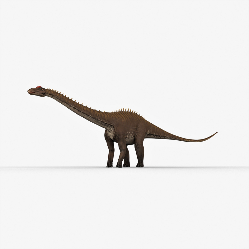 3d model diplodocus rigged