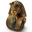 3d model of gold death mask tutankhamun