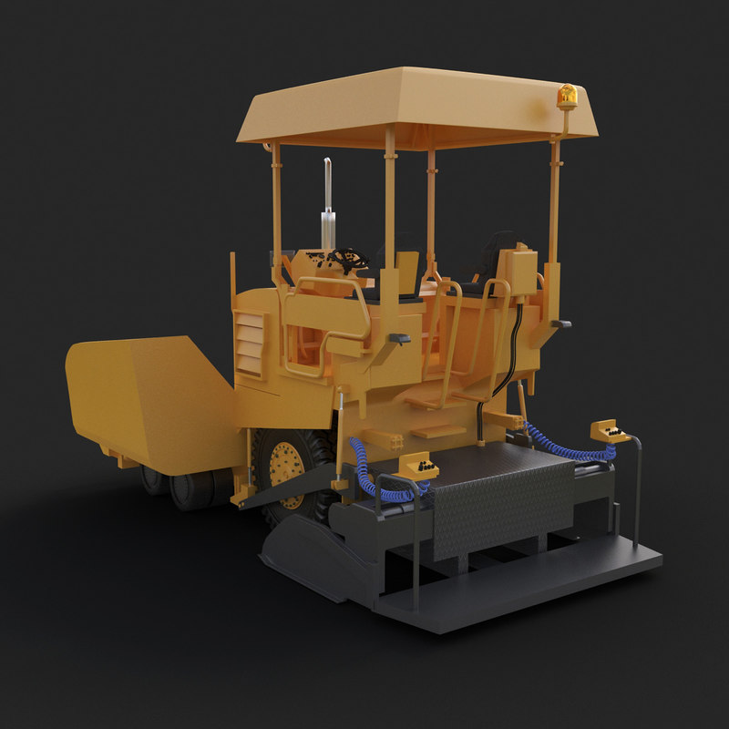 asphalt paver 3d model