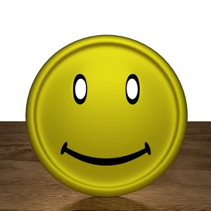 3d model clothing button smiley faces