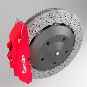 3d model disc brake caliper