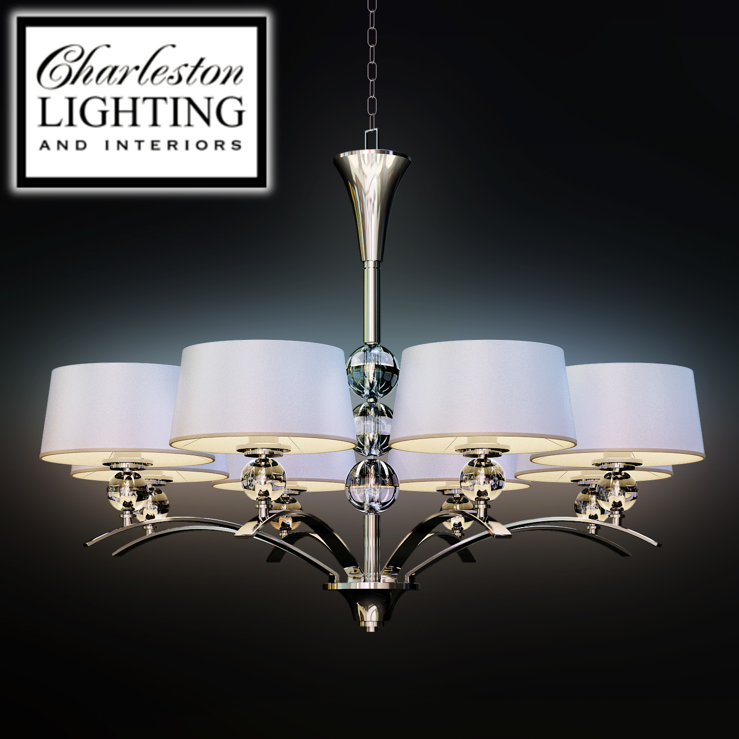 Charleston Lighting And Interiors Eight Light Transitional Chandelier 489066 Charleston Lighting And Interiors Eight Light Transitional Chandelier 489066