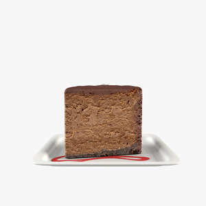 slice chocolate cake 3d model