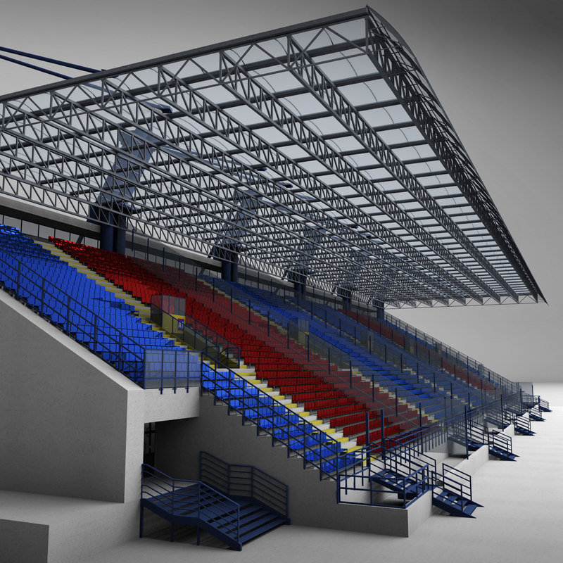 stadium seating tribune 3d model