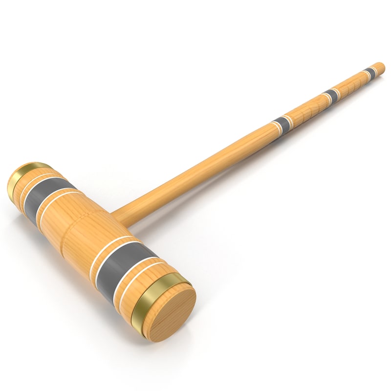 3d croquet mallet model
