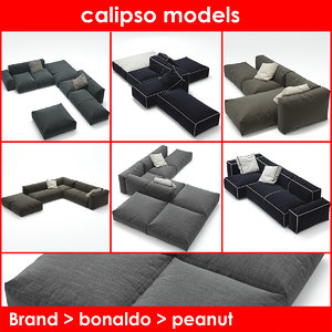 3d model peanut b bonaldo sofa