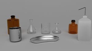 medical chemical materials 3d model