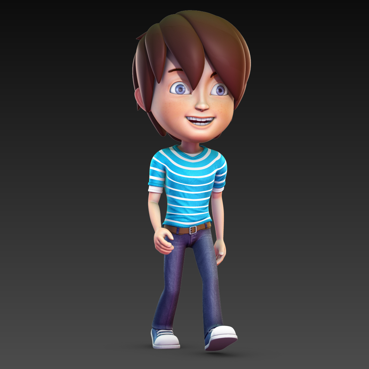 卡通男孩索具3d模型