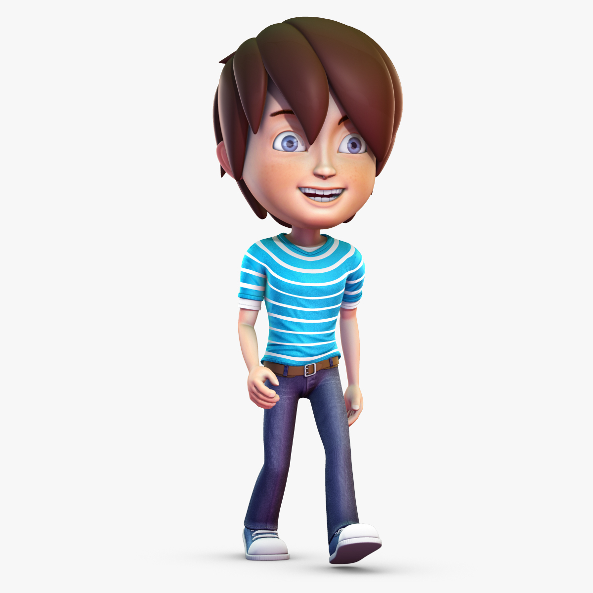 卡通男孩索具3d模型