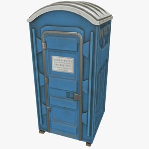 portable toilet porta 3d model