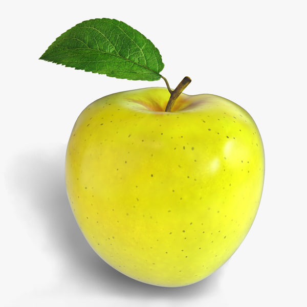 yellow apple 3d max