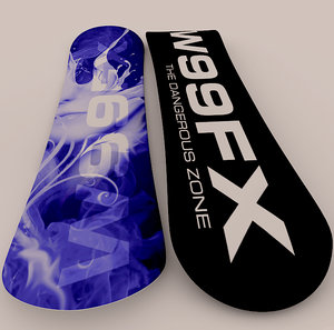 3d model snowboard fx