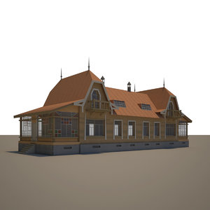 3d old house model