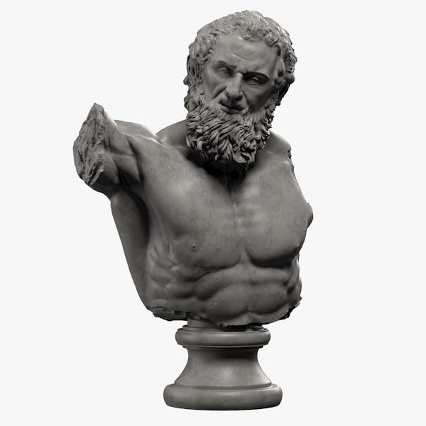 3d model of atlas bust