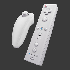 3d wii remote nunchuk model