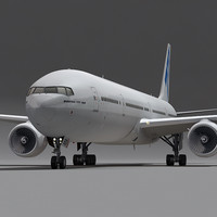 3d max 777-300 generic white