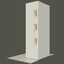 3d fireplace wood bookcase model