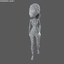 rigged afro-american cartoon girl 3d max