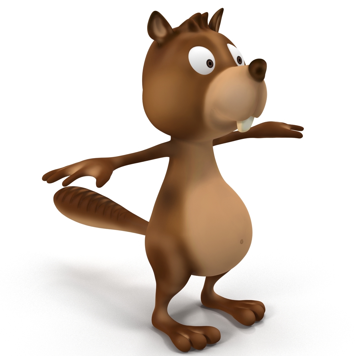 3ds max cartoon beaver rigged